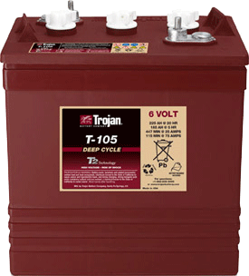 Trojan t-105 battery for marine and recreational vehicles