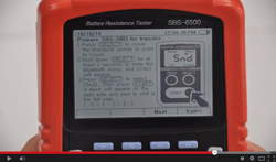 YouTube video on SBS-6500 battery impedance tester