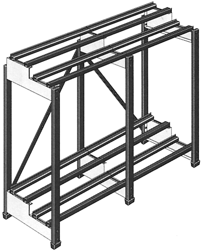 two-step two-tier rack