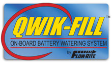 Qwik-Fill on-board battery watering system for group 24 - 27 12V marine deep cycle batteries
